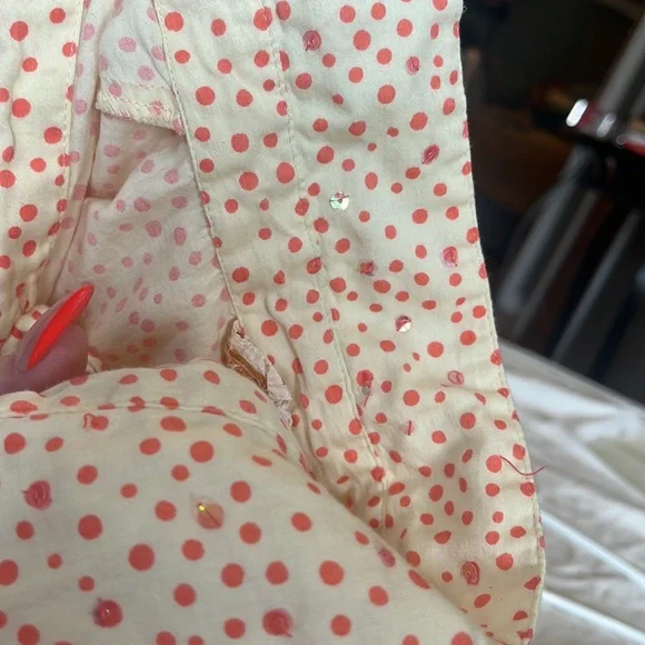 Polka dot short sleeve blouse by April Cornell - Picture 8 of 8